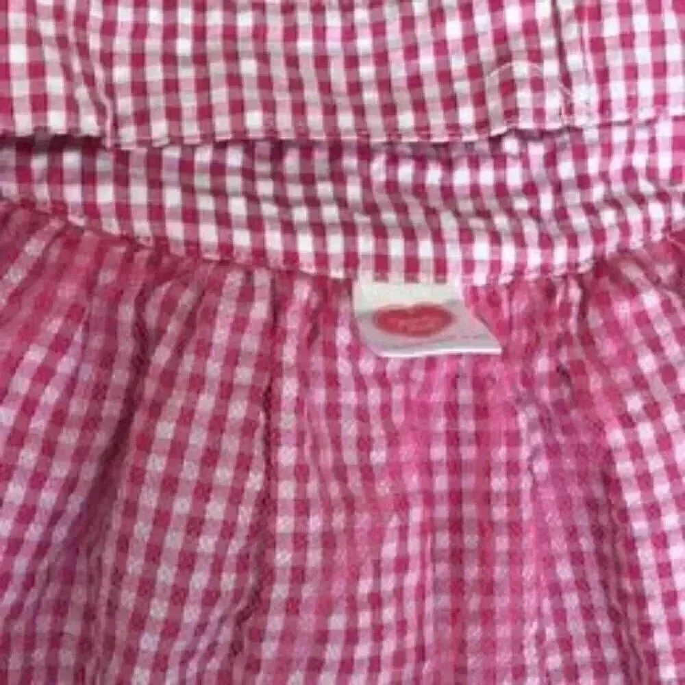 Dog Dress Smoochie Pooh Pink Overall checkered